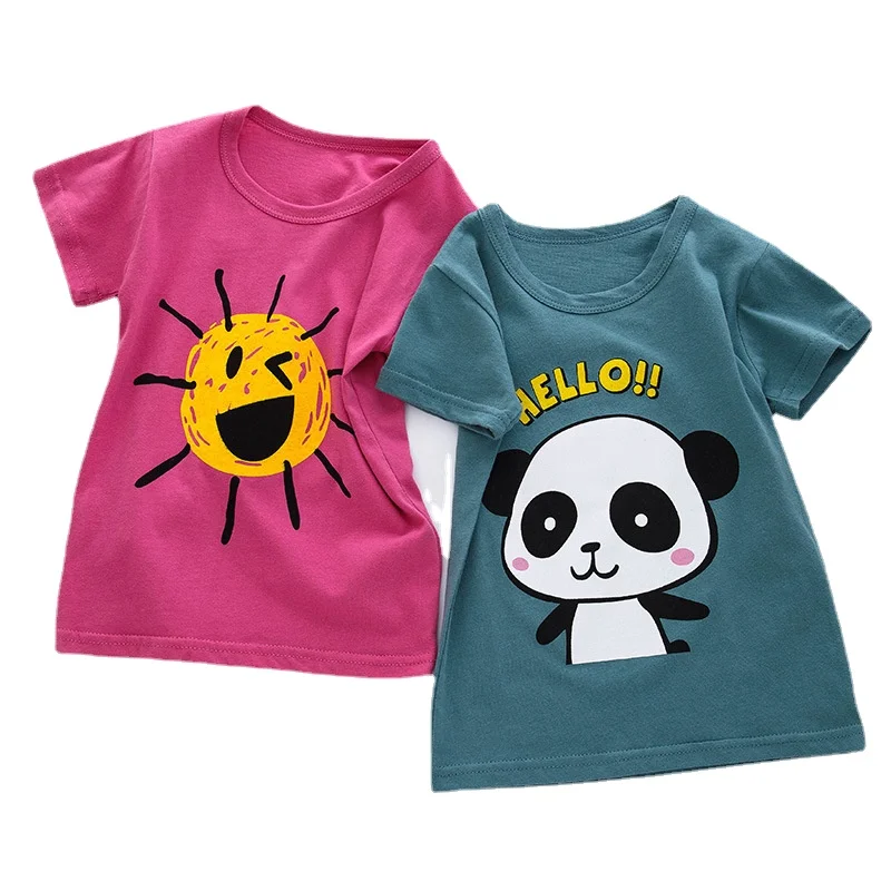 Детская футболка От 2 до 8 лет летние рубашки с коротким рукавом хлопковые