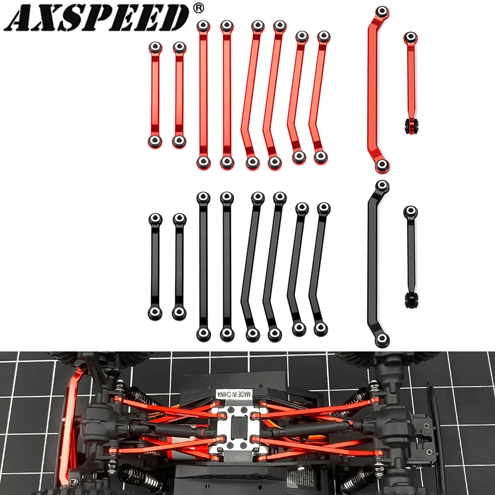 AXSPEED звенья шасси с высоким зазором рулевая тяга для 1/18 RedCat Ascent RC Rock Crawler