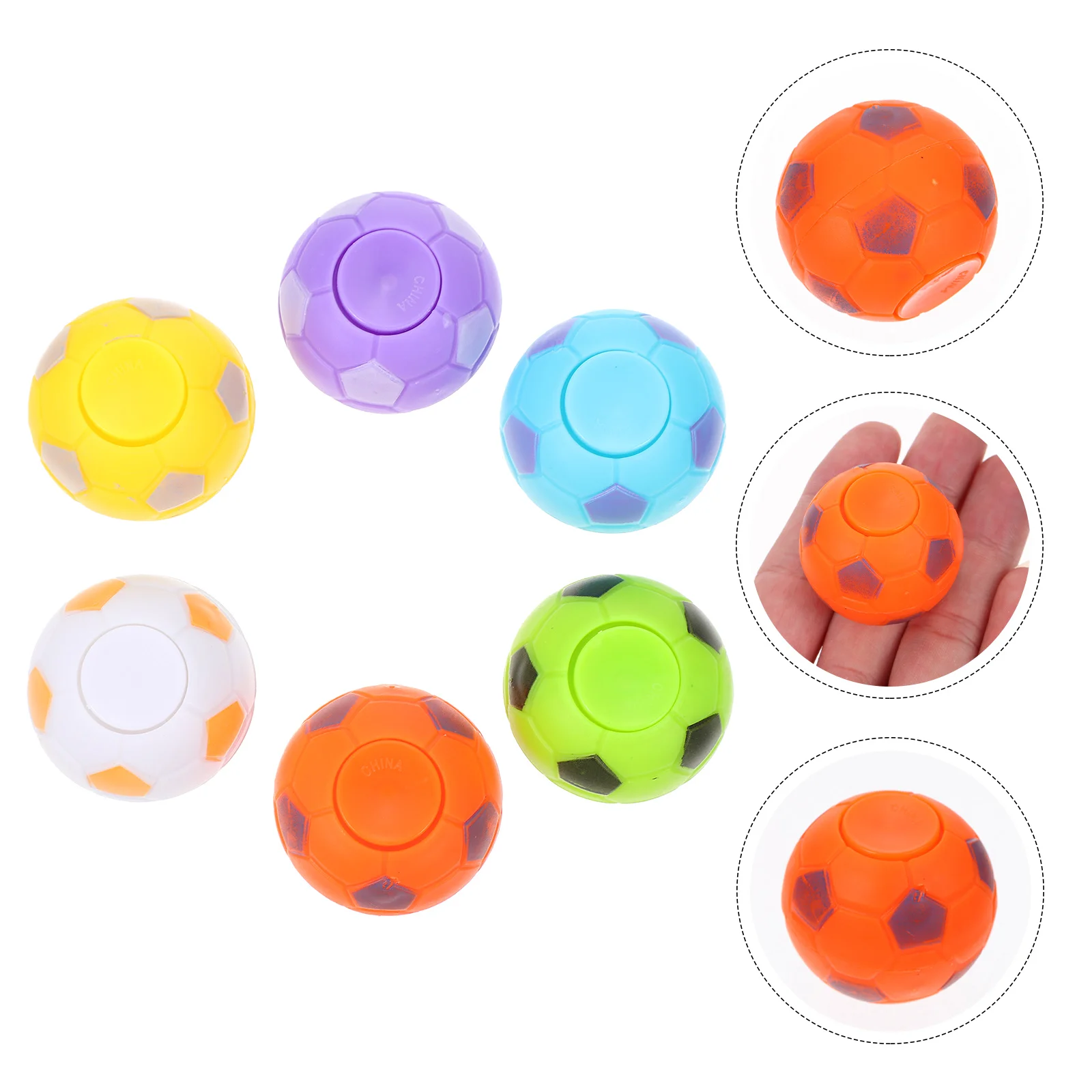 

6Pcs Kids Boys Funny Decorative Finger Soccer Balls Miniature Toys for Party Children Decorate Playing