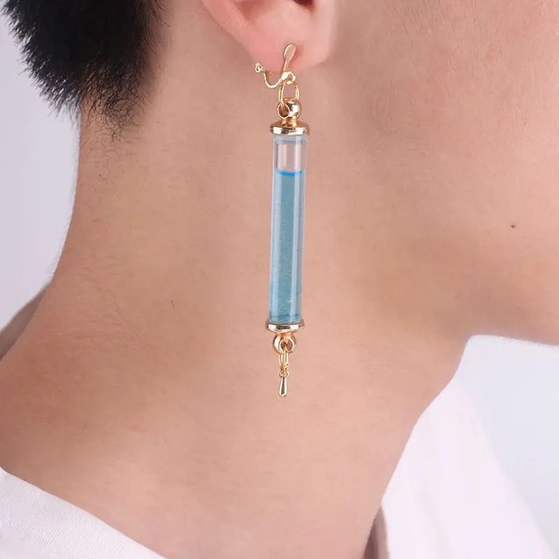 

Genshin Impact Fatui Harbingers Doctor Dottore Non-Piercing Ear Clips Fake Cartilage Earrings Jewelry Alchemy Bottle Accessories