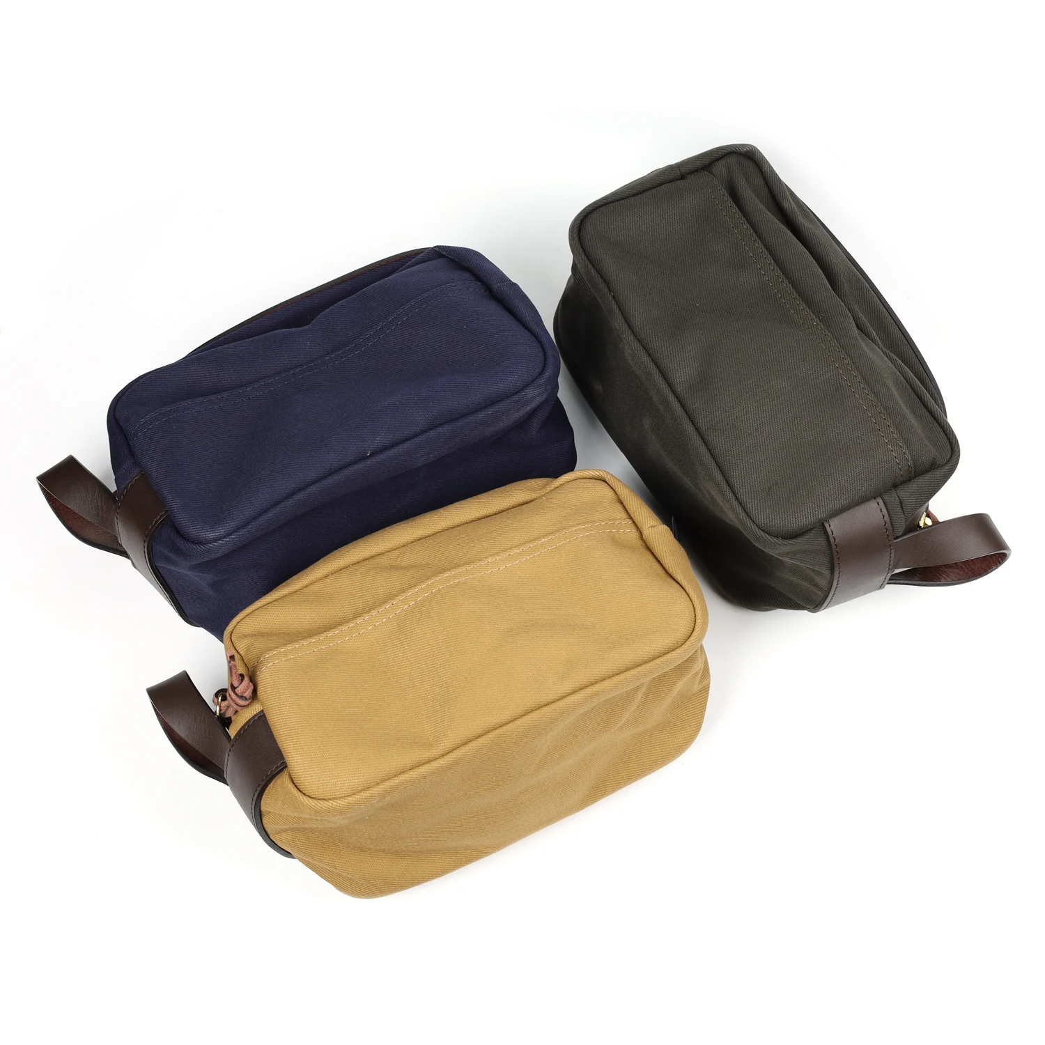 Холщовые сумки для туалетных принадлежностей мужчин ручной работы из