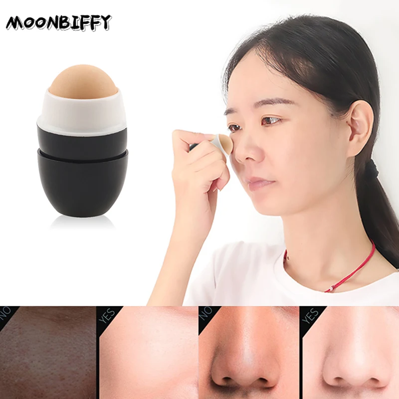 

Face Oil Absorbing Roller Natural Volcanic Ball Oil-cleaning Pores Portable Makeup Remover Reusable Skin Care Tool Massageadores