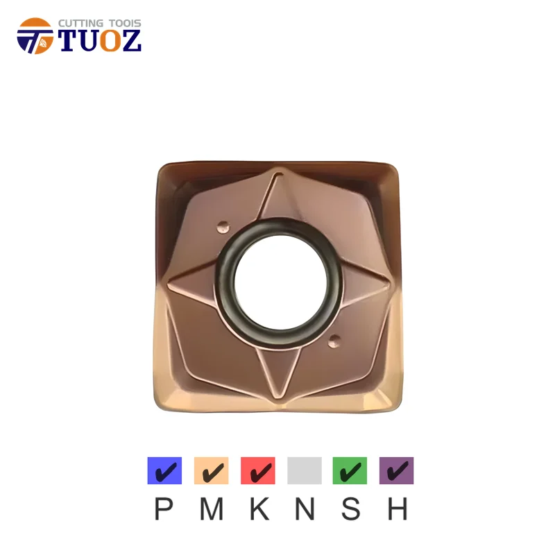 TUOZ SNMU 130508 EN-G двухсторонняя 90-градусная вставка для фрезы с быстрой подачей