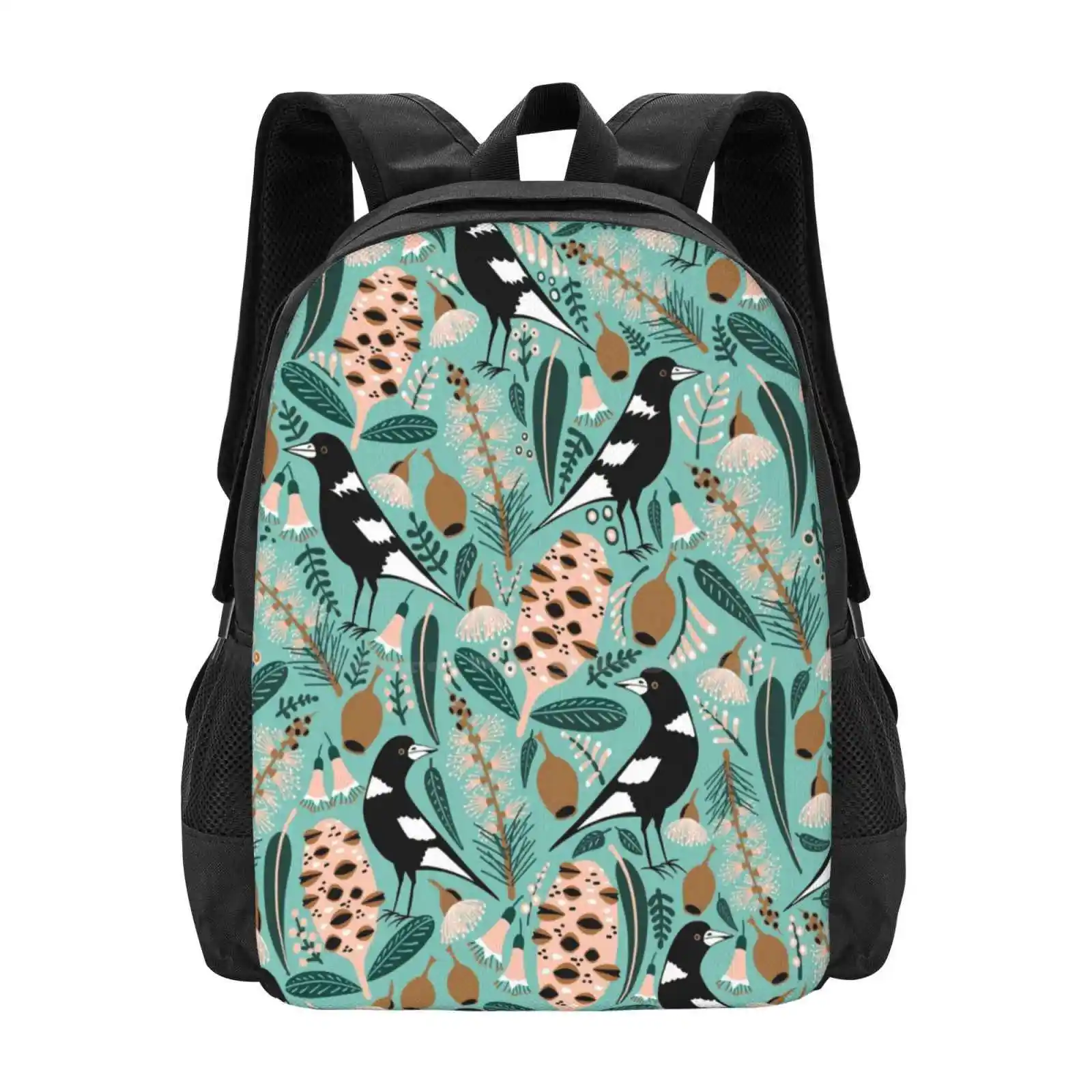 Australian Bush Magpies School Bags For Teenage Girls Laptop Travel