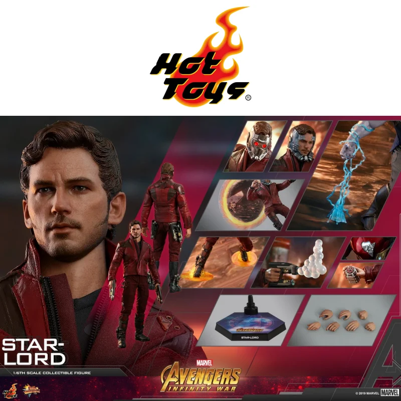 Фото В наличии оригинальные HOTTOYS HT MMS539 Marvel Avengers 3 Star Lord 3,0, экшн-фигурка, модель игрушки №2