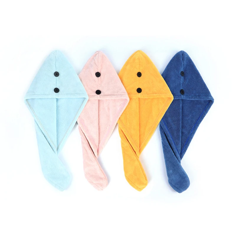 

Quick Drying Absorbent Shower Cap Triangular cap Hair Dry Towel Thickening Shower Cap Bathroom Accessories