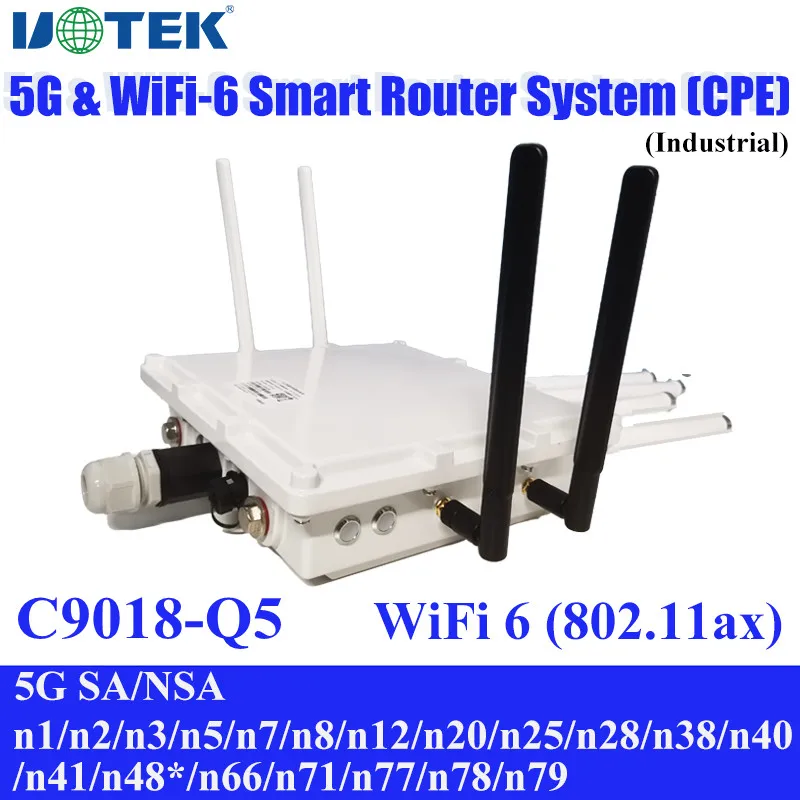 

UOTEK 5G CPE водонепроницаемый уличный маршрутизатор Wifi 6 Mesh NSA SA 2.5G bps со слотом для Sim-карты, умный Гигабитный беспроводной модем 8 антенн 4G LTE