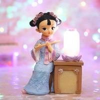 i am gege series handicraft ornaments under night light pipa flute resin ornaments home room decoration birthday christmas gifts