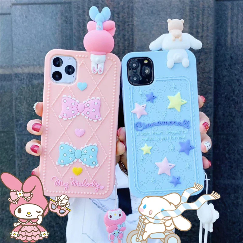 

Anime Sanrioed Kawaii Cartoon Cinnamoroll My Melody Phone Case for Iphone 11 Pro 12 Pro X Xs Cellphone Cover Smartphone Shell