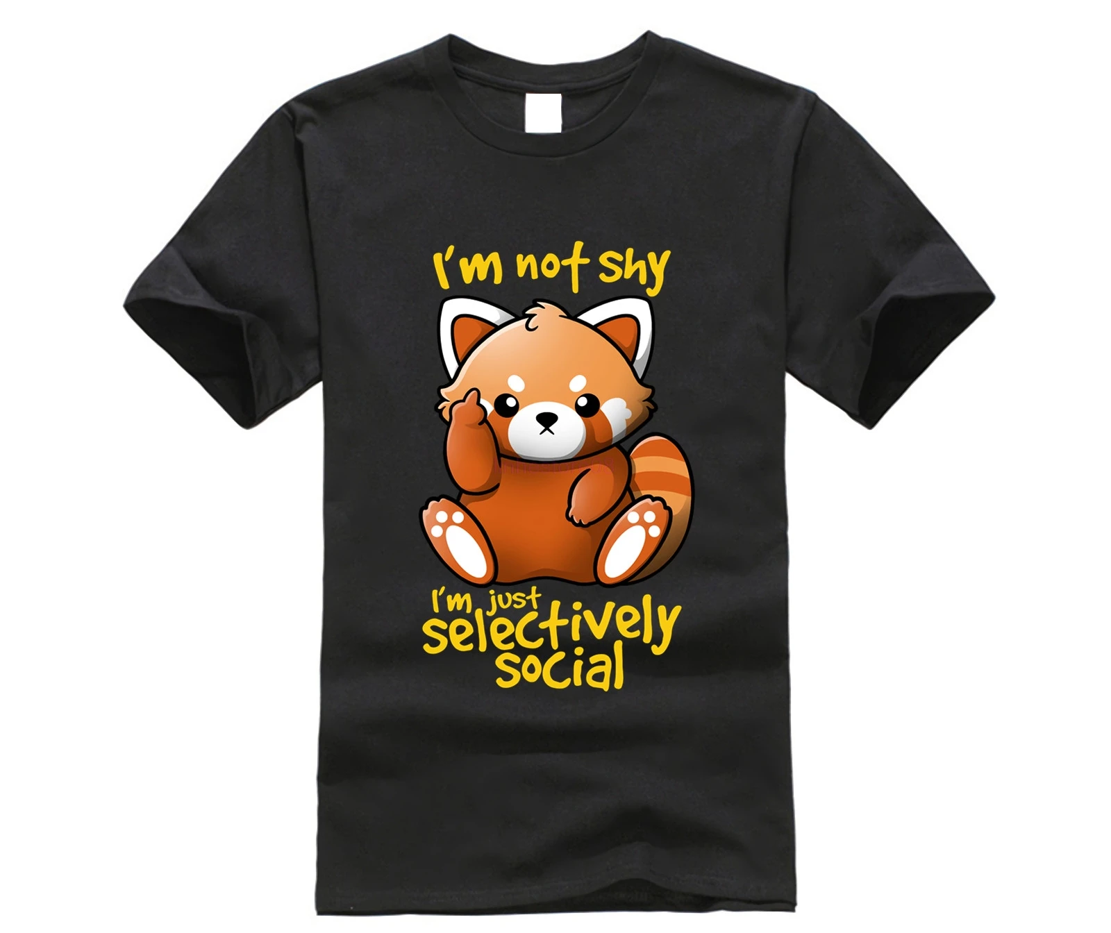 

Модная футболка Shy Red Panda, модный крутой Топ, Мужская футболка
