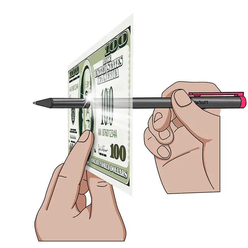 

Simple Packaging Special Gift Visual Pen Thru Bill Disappearing Magic Tricks Easy To Learn Stage Props