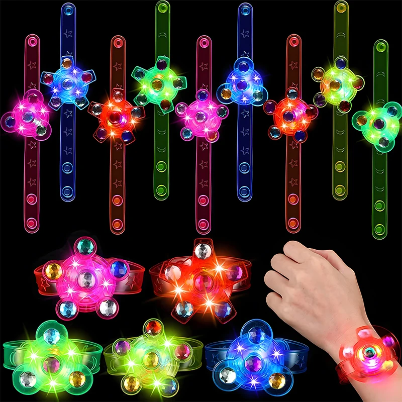 

Luminous Rotating Gyro Bracelet Children Toy Light Kid Birthday Gift Guest Giveaways Christmas Halloween Gifts Carnival Toy