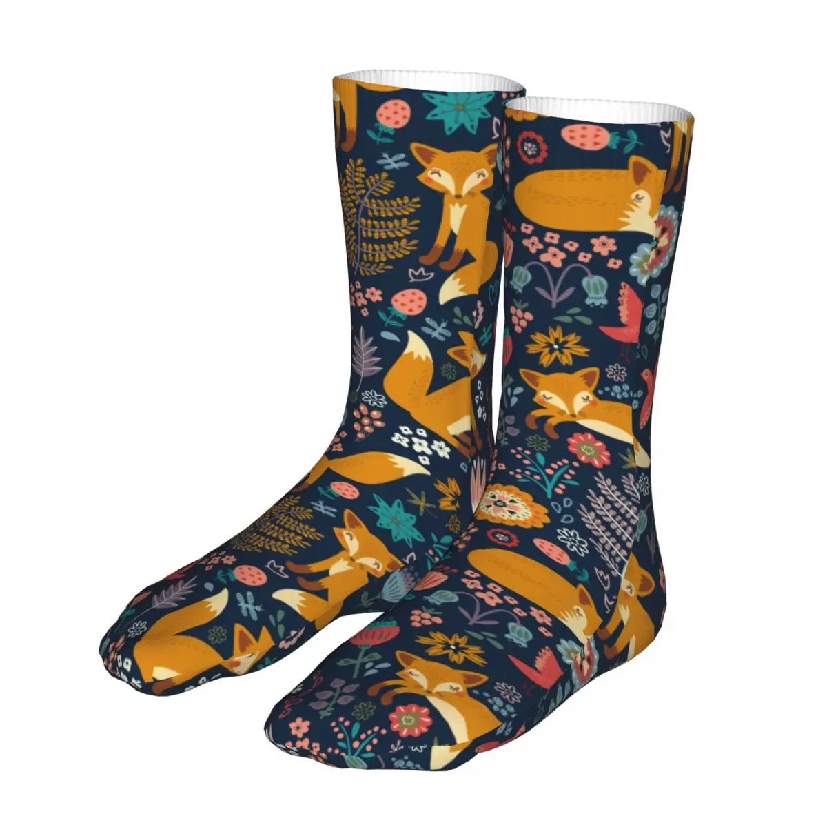 

Happy Funny Socks Men's Women's Casual Fox Socks Skateboard Socks Spring Summer Autumn Winter
