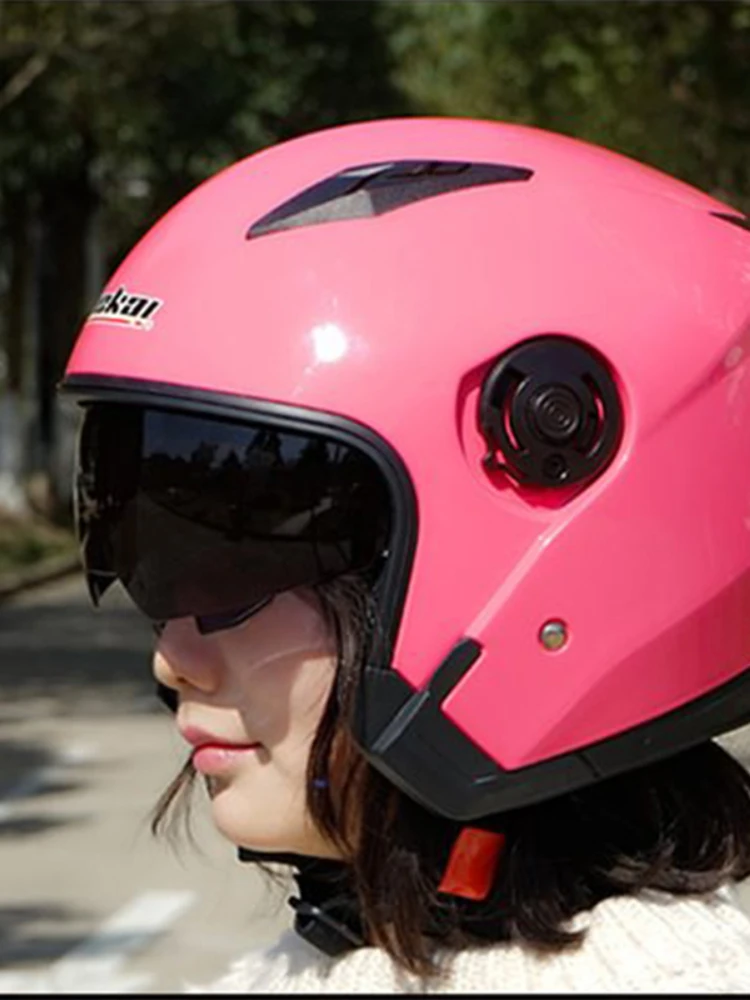 

Motorcycle 3/4 Anti-UV DUAL VISORS Helmet Scooter Vintage Helmets Motocicleta Cascos Moto DOT ECE Motorbike Men Woman Helmet