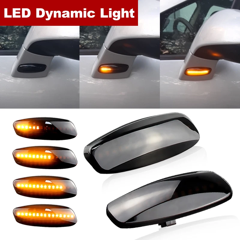 

2X светодиодсветодиодный автомобильные динамические поворотники, боковые габаритные огни, мигающий Янтарный фонарь для Citroen C4 Picasso C3 C5 DS4 ...