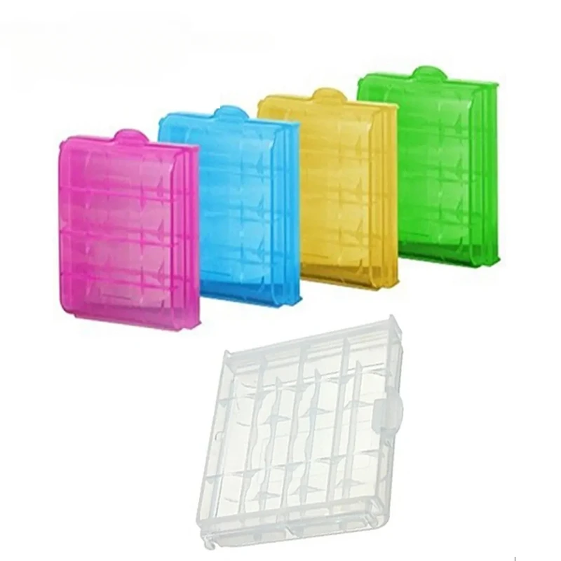 100 шт./партия разноцветные пластиковые органайзеры для батарей 10440 14500 AA/AAA