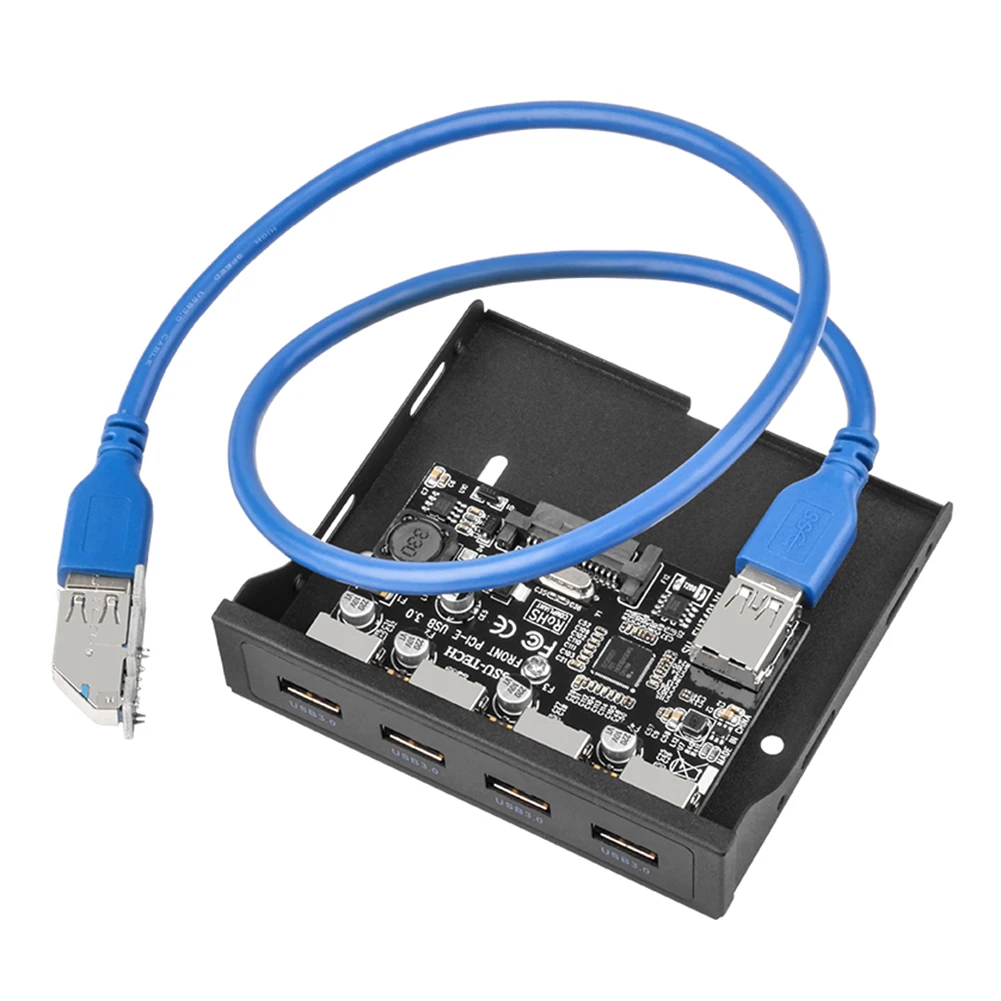 DIY 5 Гбит/с PCI-E 1X к USB 3 0 ПК Кронштейн передней панели 4 порта PCIe адаптер