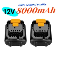 2022 12v 8 0ah max lithium ion battery replacement for dewalt dcb120 dcb123 dcb122 dcb127 dcb124 dcb121 rechargeable batteries