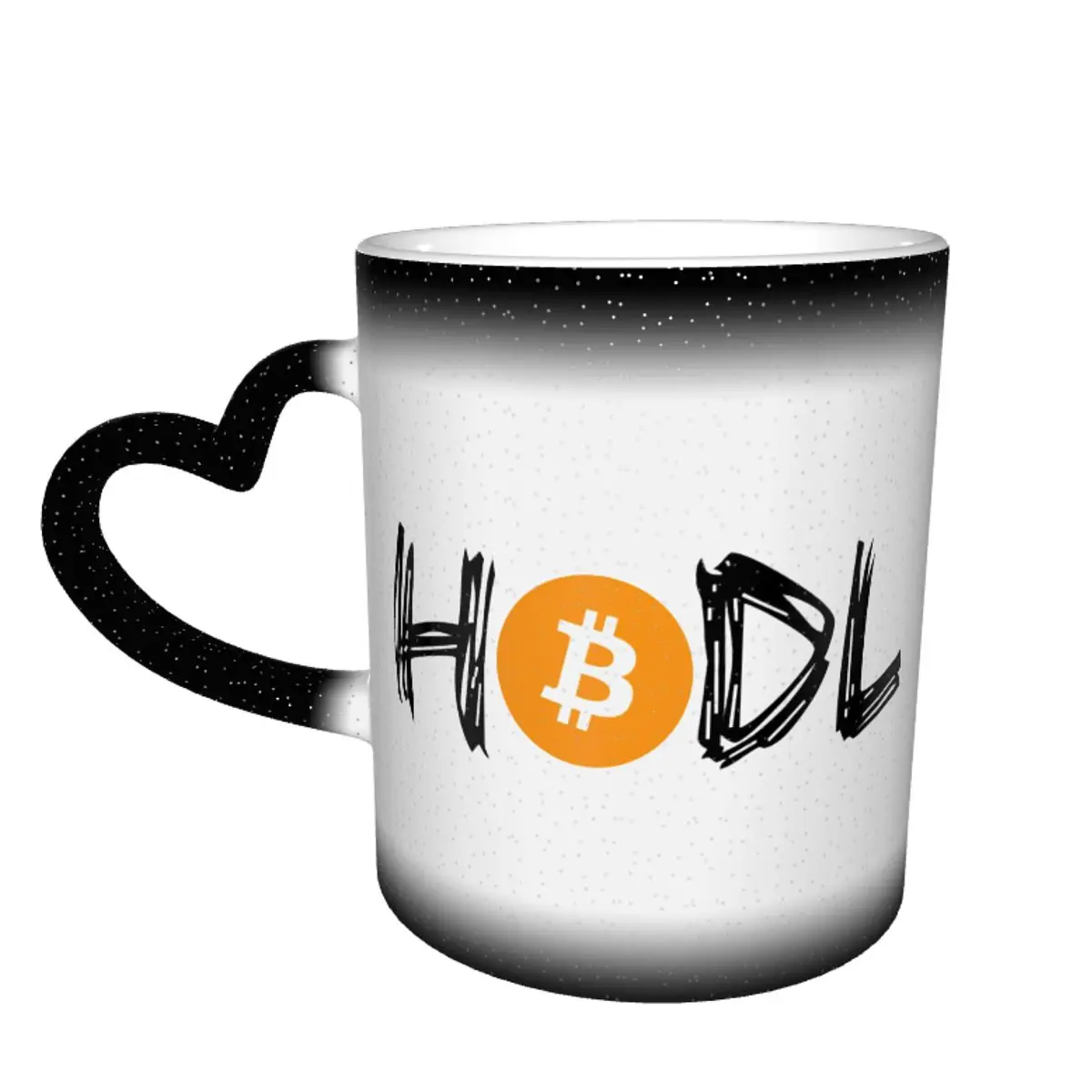 

HODL Bitcoin BTC Crypto BTFD Color Changing Mug in the Sky Funny Ceramic Heat-sensitive Cup Funny Novelty Dogecoin Milk cups