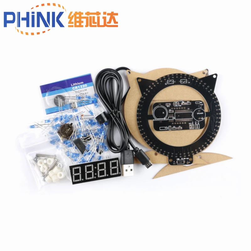 Kit Light Controlled Temperature Creative Alarm Clock Assembly Diy Welding Parts 51 Single-chip Microcomputer