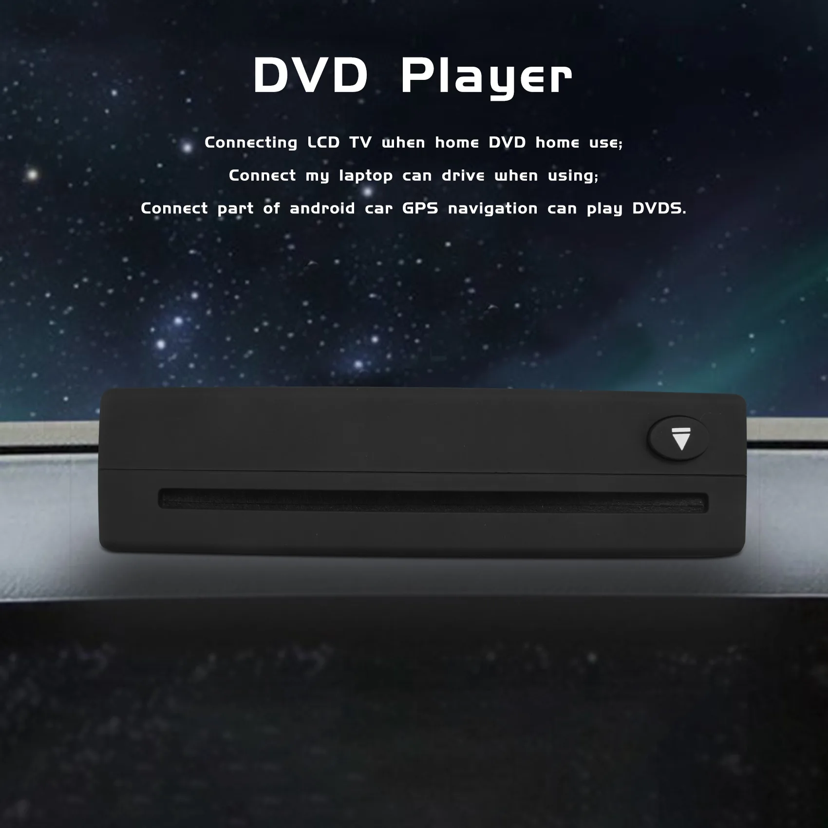 

1Din Car Radio CD/DVD Player External for Android Stereo Interface USB Connection for Car Home