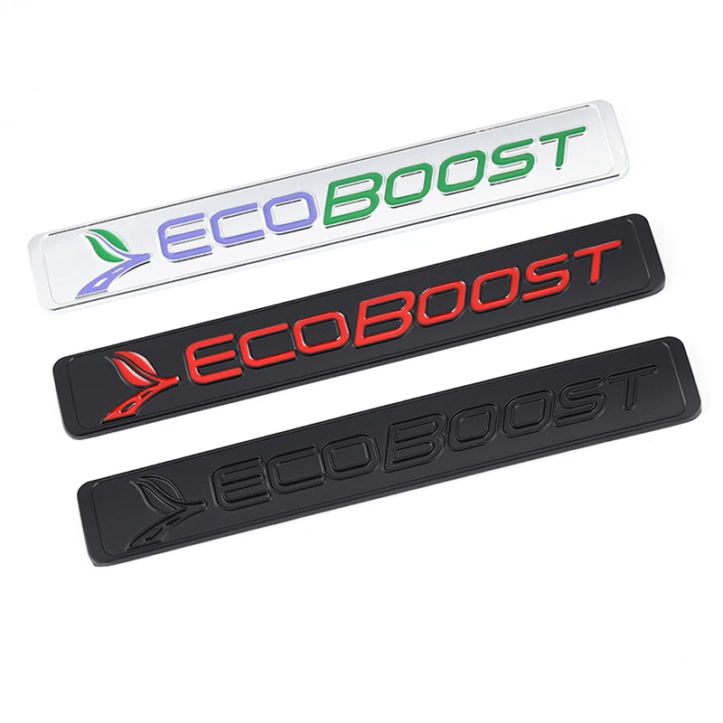 3D Sticker Ecoboost Logo Emblem Badge Decal for Ford Focus 2 3 4 Fiesta Kuga Escape Mondeo Edge Ecosport Accessories Car Styling