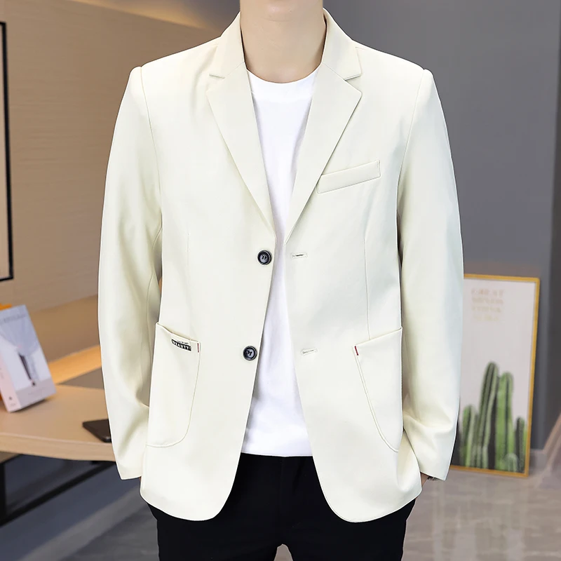 

Men's fashion for spring and autumn suits Korean version of checked British slim suit fashion casual handsome single west coat