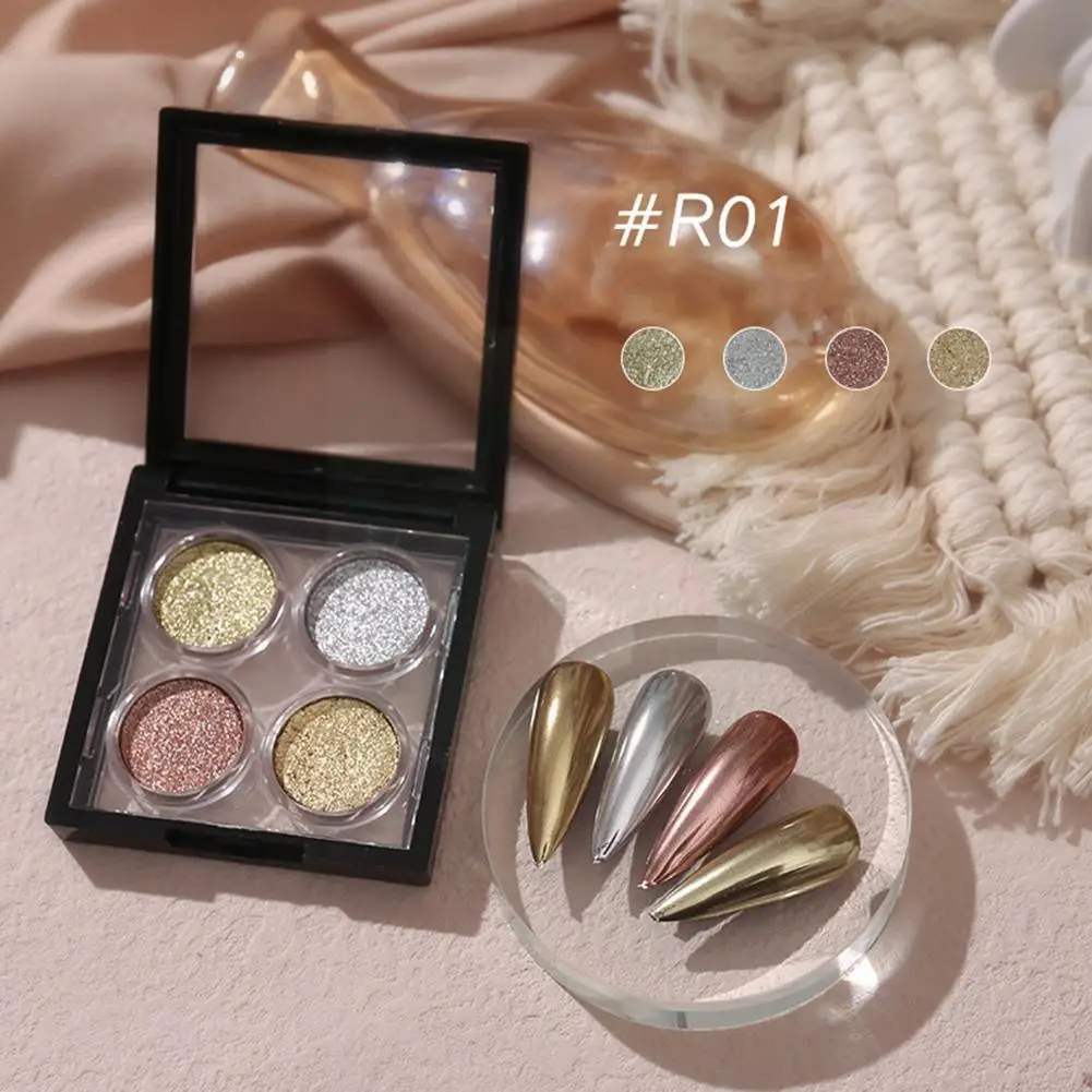 

Metal Nail Art Mirror Glitter Powder Gel Polish Dust DIY Fine Chrome Silver Accessories Shiny Pigment Gold Decor Flakes P7S8