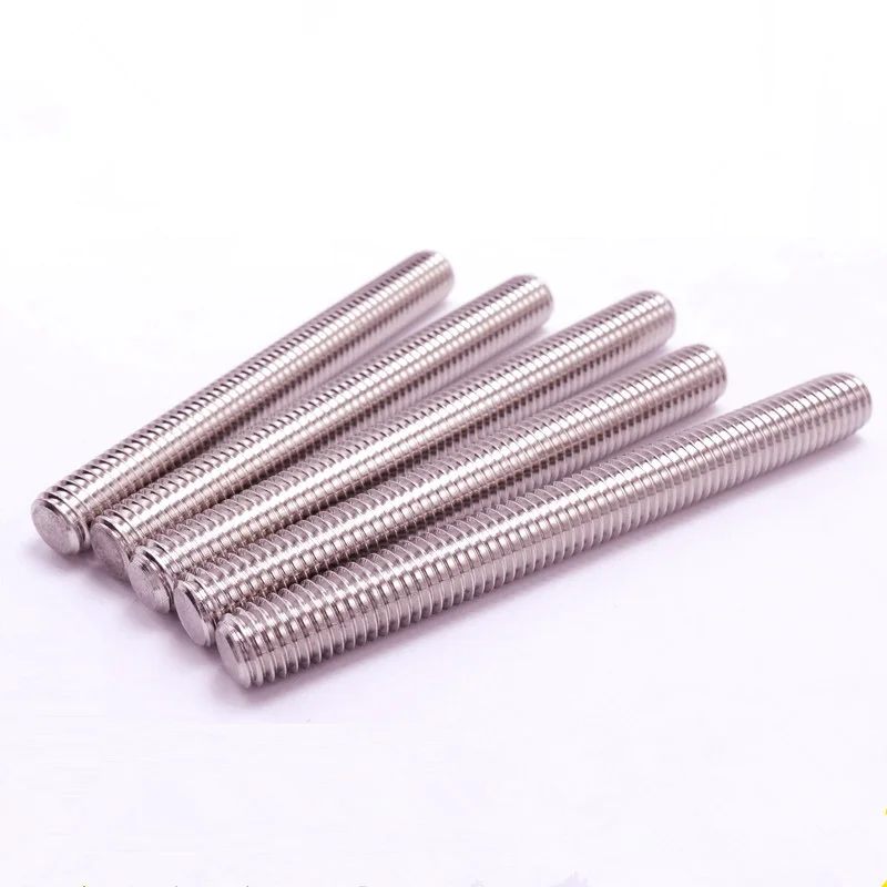 

DIN975 Threaded Rod M5 M6 M8 M10 M12 M14 M16 M20 Full-Thread Bar 304 Stainless Steel Fasteners Silver Length 250mm High Quality