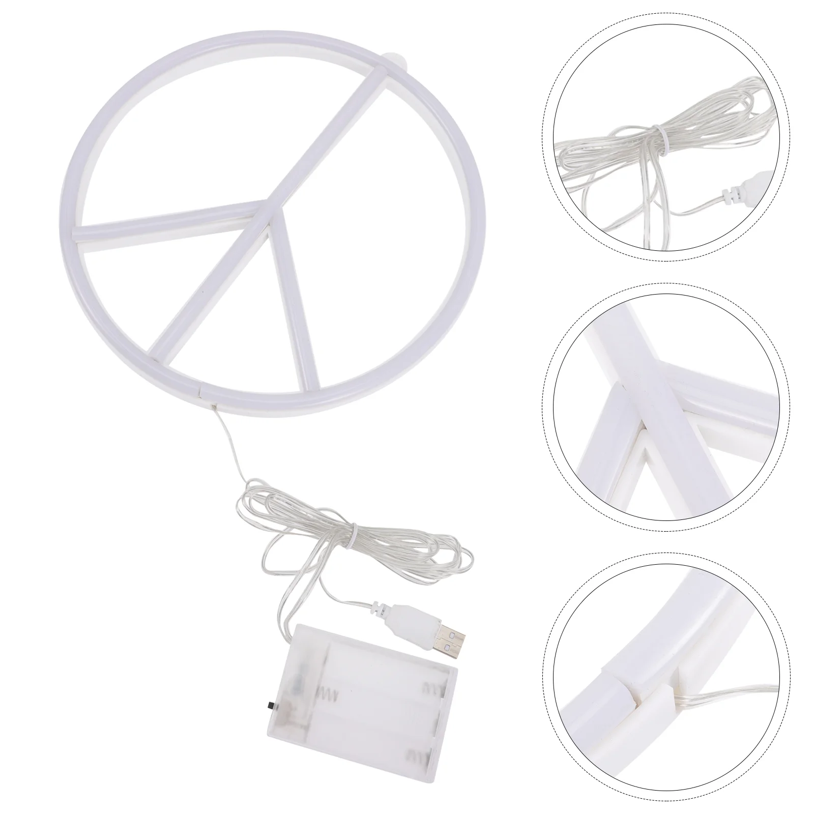 

Peace Sign LED Light Neon Wall Light Creative Peace Sign Night Light Decor
