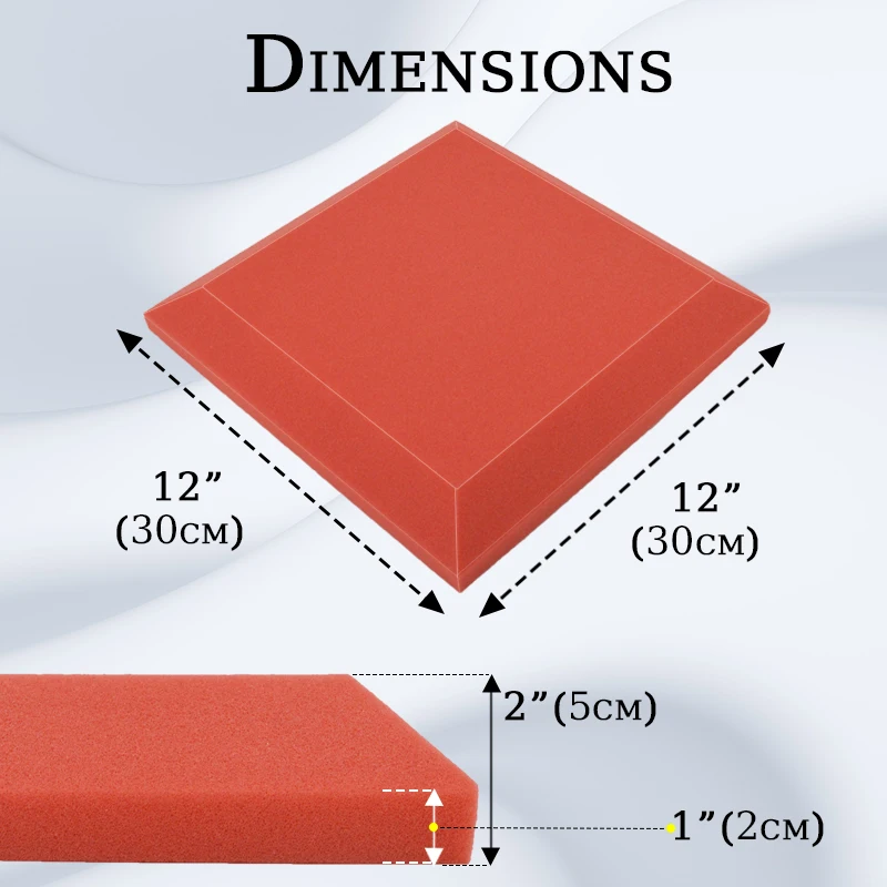 Акустическая пена TOUO 6/12/24 шт. Звукопоглощающие пенопластовые панели для студий