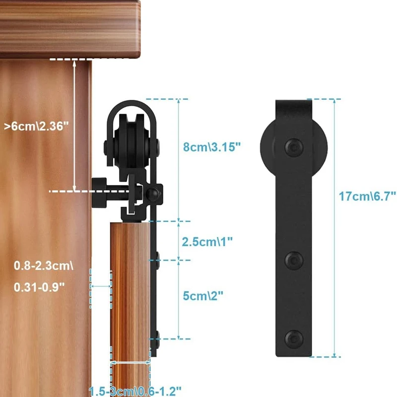 CCJH 3-6 5 футов мини-набор оборудования для раздвижных дверей однодверной ТВ-стойки