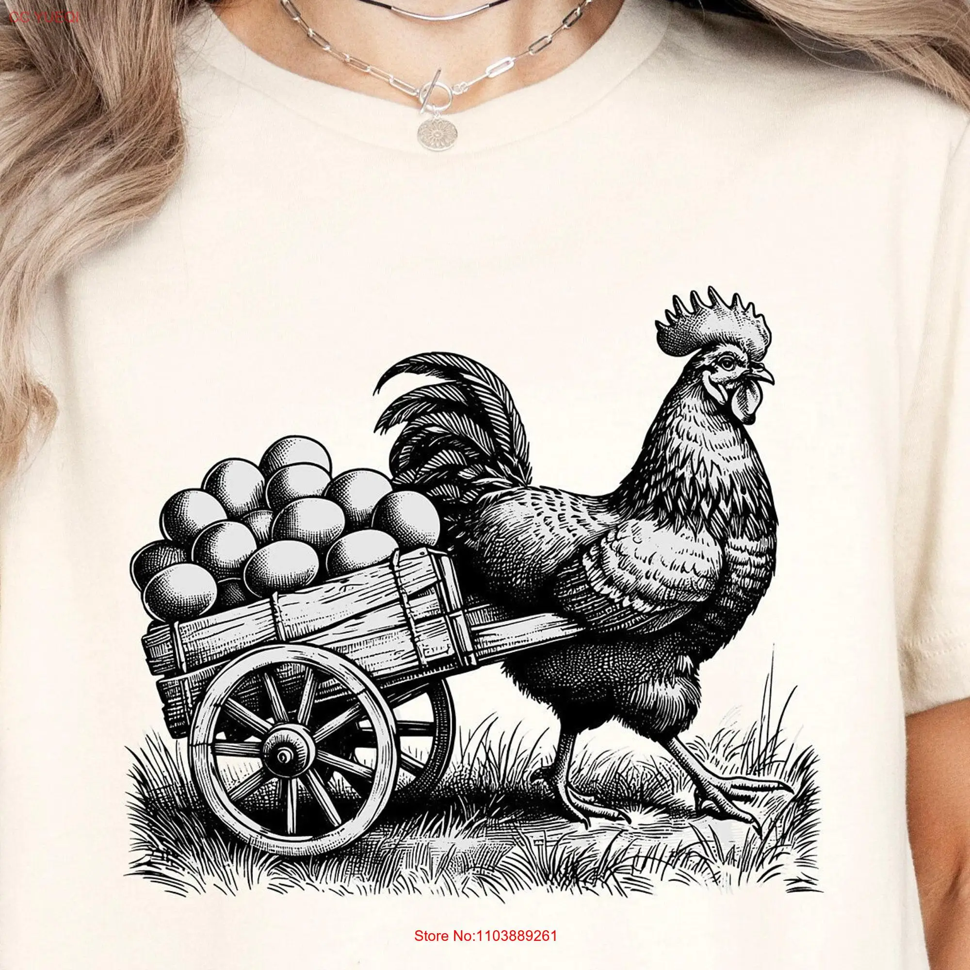 Футболка местного дилера яиц фермерская мама ретро куриная ферма пот