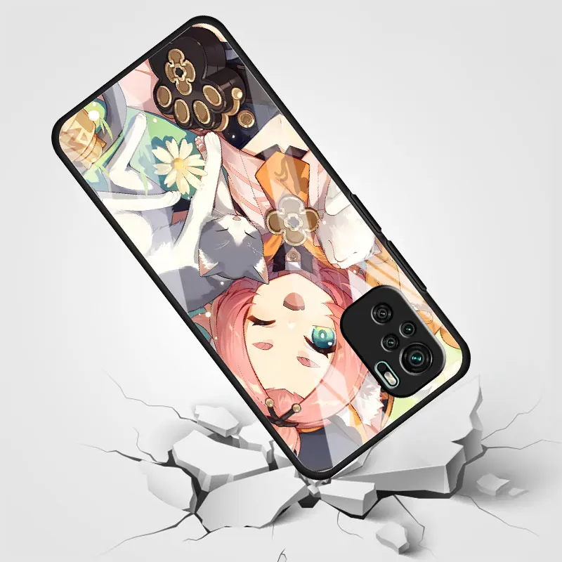 Фото Чехол для телефона Xiaomi Redmi A7 A5 15 14C 13 14R 15C 12C 12 10X 10 9i 10C 9T 9A 9C 9 8A с закаленным стеклом Genshin Impact Diona №5