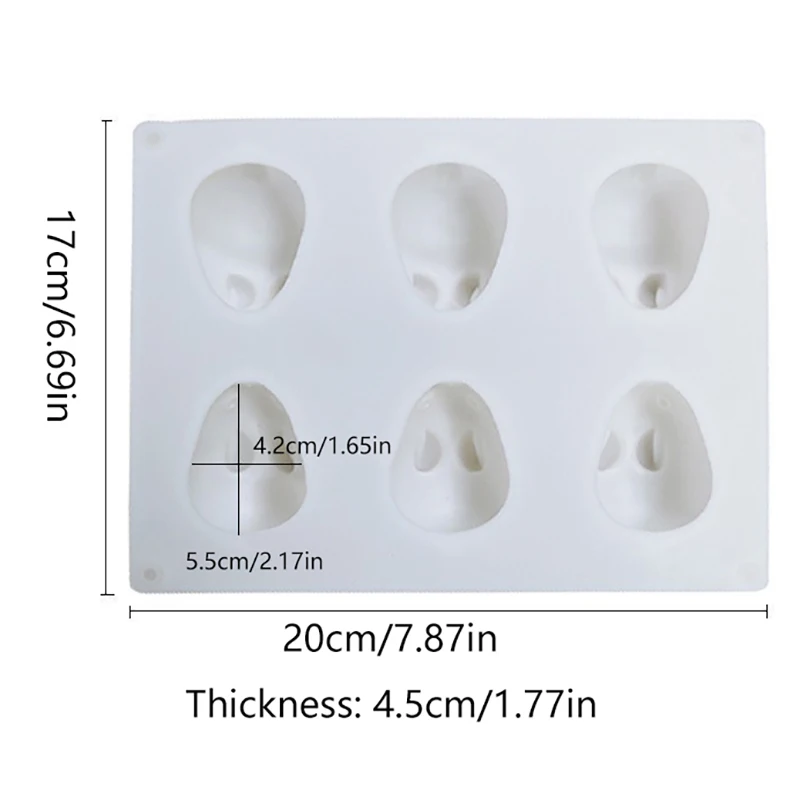 Силиконовая форма для кролика помадки шоколадного торта 6 полостей украшение