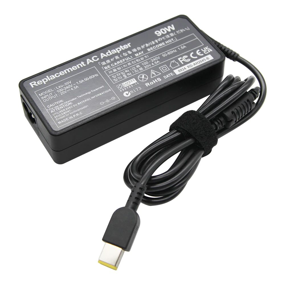 Фото Зарядное устройство USB AC для ноутбука, 20 В, 4,5 А, 90 Вт, адаптер питания для ThinkPad X1 Ultrabook Eraser B40 G50 M4400 M4450 Z50 Z505 №3