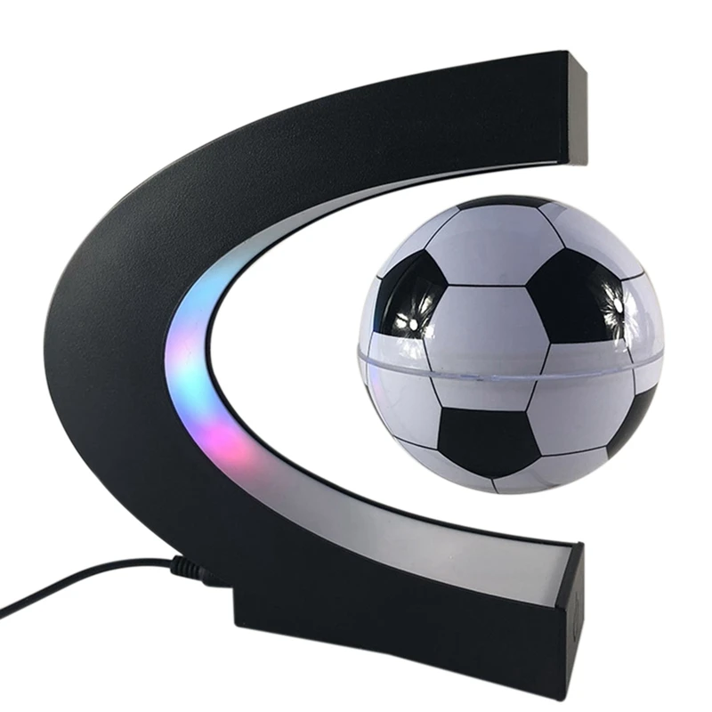 

Floating Globe Globe World Map Magnetic Levitation Globes C-Frame LED English Football for Kids US Plug