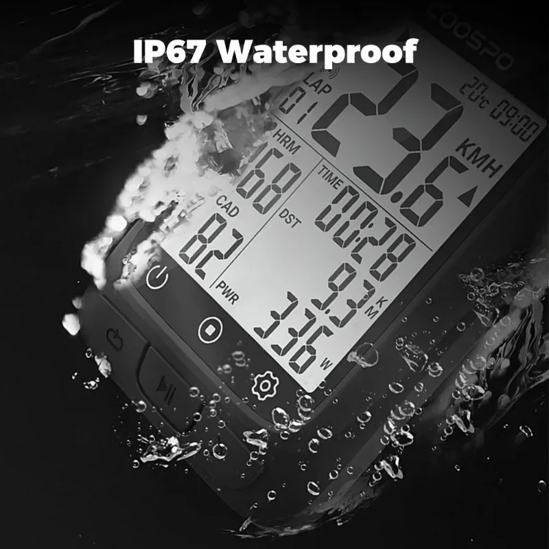 Компьютер для велосипеда CooSpo BC107 IP67 2 3 дюйма Ble5.0 Синхронизация с Stra Ant + датчики