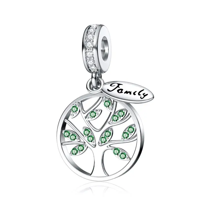 

925 Sterling Silver Charm European Beads Flower Lfie Tree Beads for Bracelet DIY Pendant Original Jewelry Women Birthday Gifts