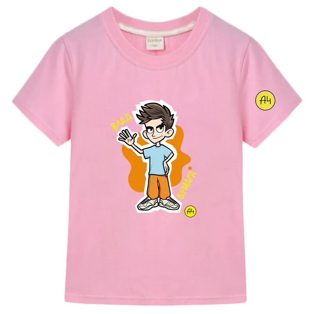 A4 Merch T Shirt Kids Clothes Child Boy Summer Boys Graphic Tee мерч а4 T-Shirts for Girls Casual 100% Cotton Teen Clothing 5