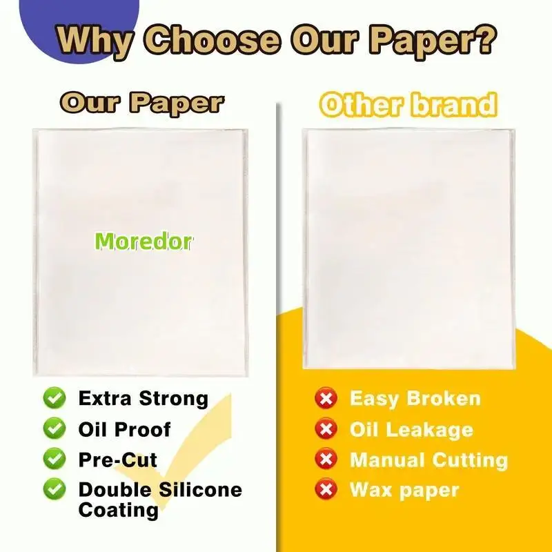 100 листов для выпечки пергамента белая антипригарная бумага 30 х40 дюймов готовки