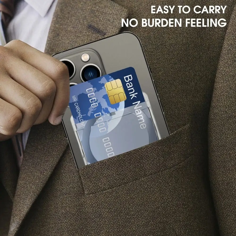 Прозрачный магнитный чехол-кошелек для мобильного телефона чехол карт магнитная