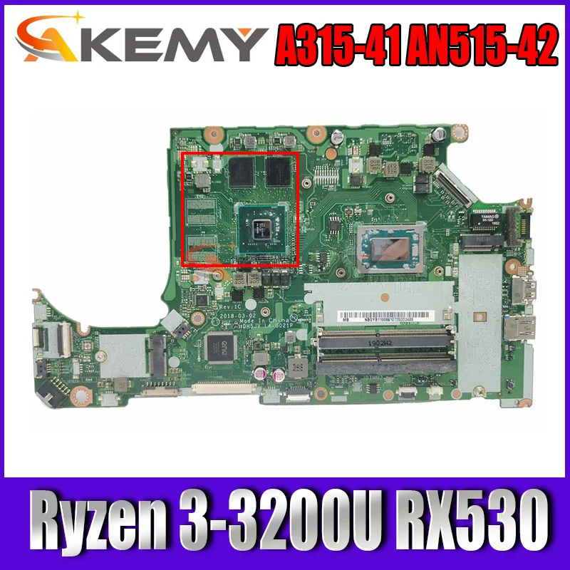 

NBQYB11005 для Acer ASPIRE A315-41 AN515-42 материнская плата для ноутбука DH5JV LA-G021P с процессором Ryzen 3-3200U 216-0915006 GPU 100% протестирована