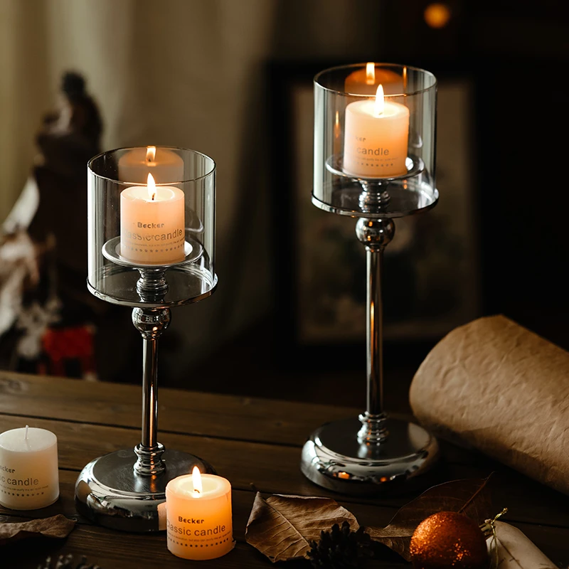 

Black Small Table Candle Holder Metal Modern Centerpieces Pillar Nordic Style Candelabro Luxury Dining Kaarsenhouder Home Decor