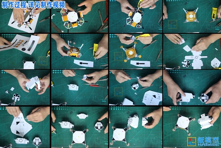 1:48 Apollo лунный модуль DIY ученик ручная работа курс аэрокосмический прицел 3D