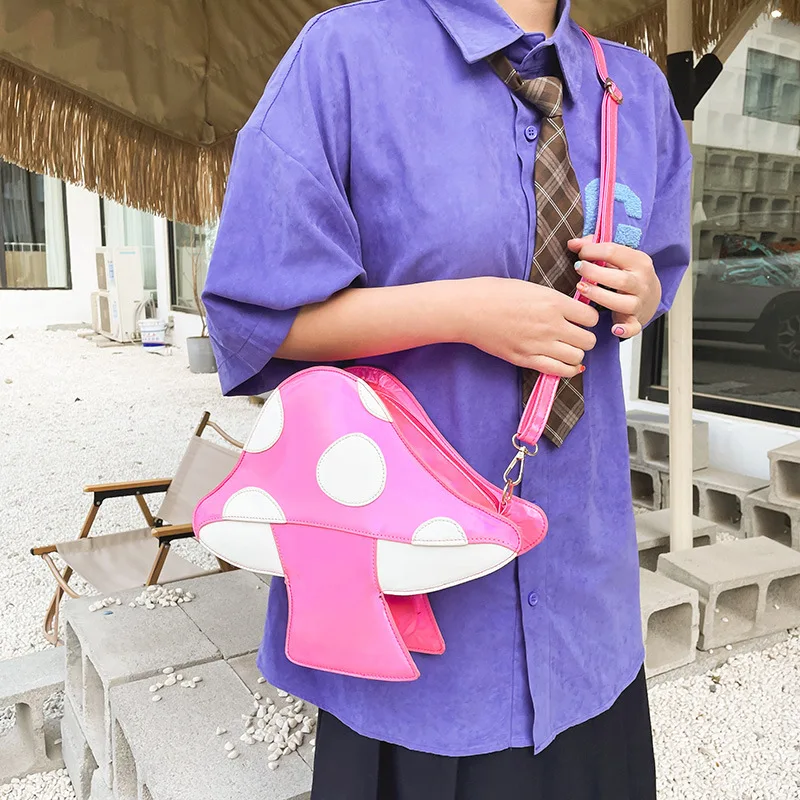 Дизайнерские женские сумки и кошельки с лазерным рисунком грибов милая