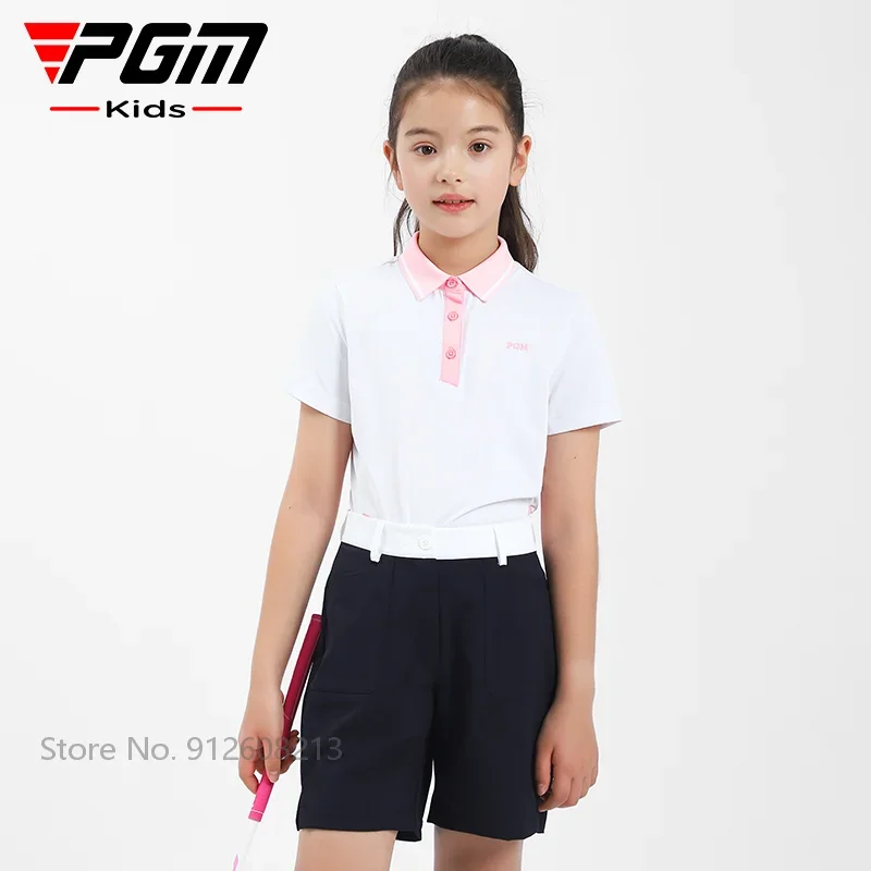 PGM Детская летняя уличная спортивная одежда для гольфа футболки с короткими