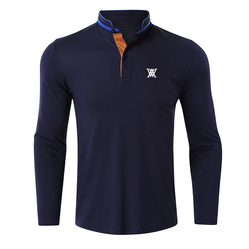 

2022 New Men Golf Clothing Long Sleeve T-shirt Men's Outdoor Sports Ventilation Loose Bottomed Polo Shirt clothes Golf Wear man