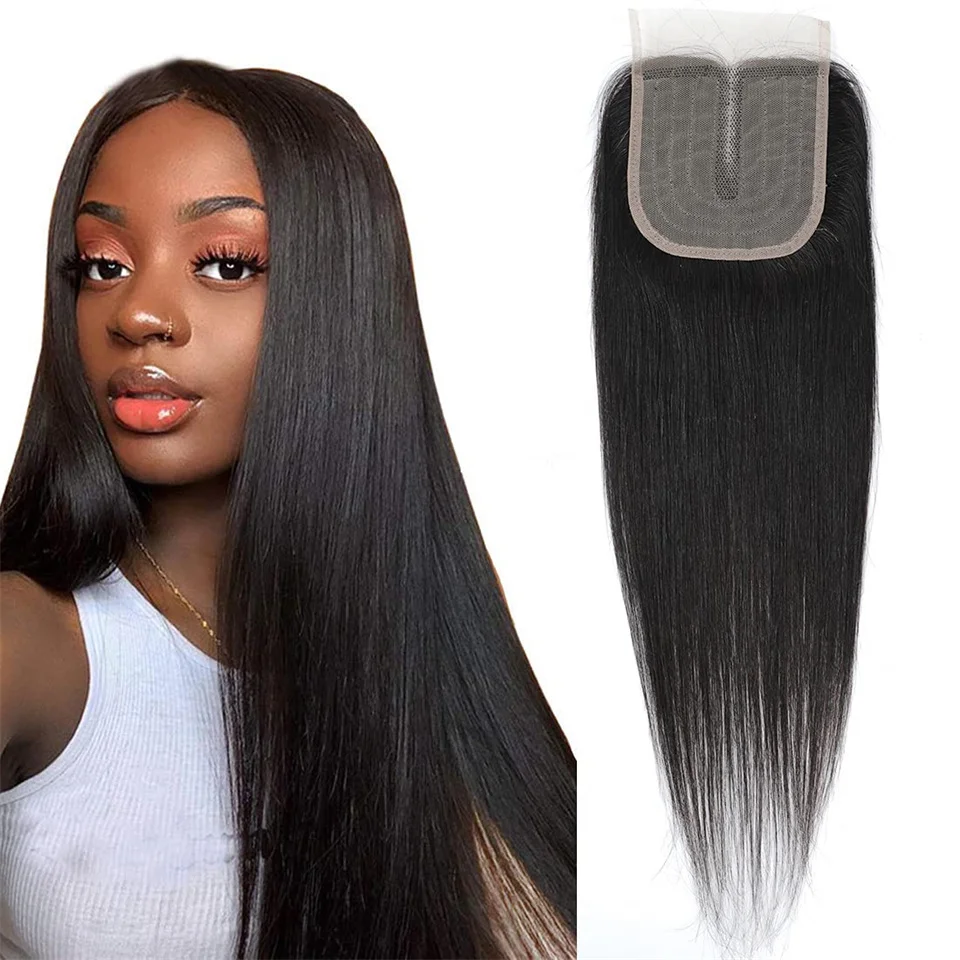 

Бразильские прямые волосы 4x1, человеческие волосы на шнуровке, T-образные волосы на шнуровке, 130% плотность, неповрежденные волосы для наращи...