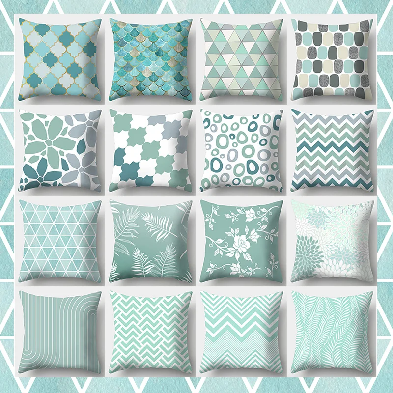 

Маленькая наволочка с свежим рисунком 45 см x 45 см, квадратная наволочка для дивана, чехол в полоску